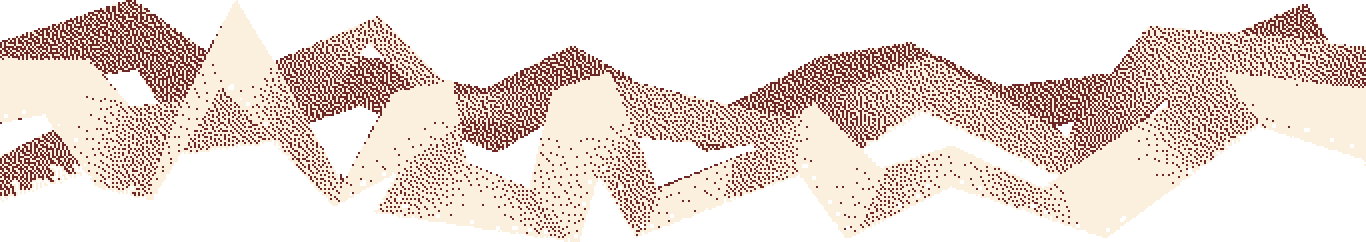 a line of crumpled paper